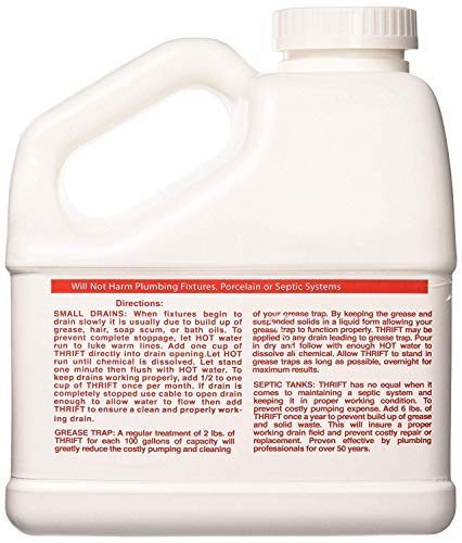 THRIFT FBA_T-600 T-600 Alkaline Based 6 lb. Granular Drain Cleaner, White (F?ur ???k)