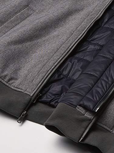 Image of Tommy Hilfiger Men's Soft Shell Fashion Bomber With Contrast Bib and Hood