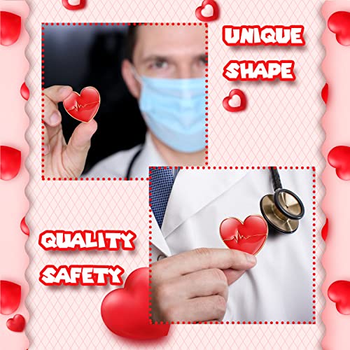 Bucherry Heart Pins Lapel Bulk Disease Brooch Pins for Nurses Assistant CNA doctor Week Appreciate Medical Worker Gift Heart Love for Men Women Health Brooch4
