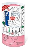 Die hochwertigen STAEDTLER pigment liner Fineliner (hergestellt in Deutschland) sind bestens für alles Geschriebene und Gemalte in den Sketchnotes geeignet: die pigmentierte Tinte verschmiert nicht, wenn sie mit Highlightern markiert wird.