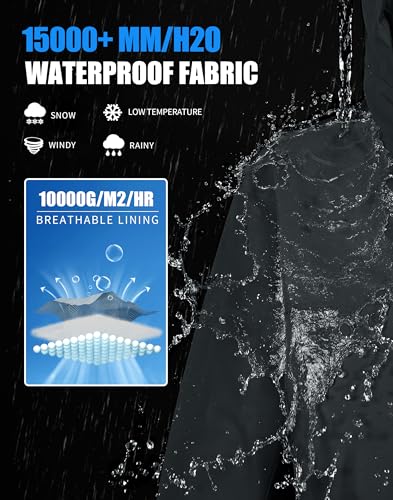 Pioneer Camp Men's Waterproof Rain Jacket Lightweight Hooded Shell Coat for Hiking & Outdoor with 3 Pockets Windbreaker3