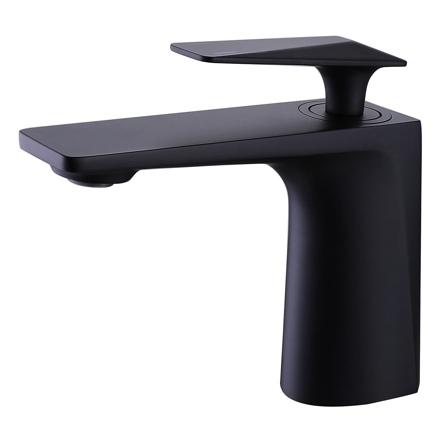 Robinet de salle de bain moderne pour rénovation de vasque noir mat laiton