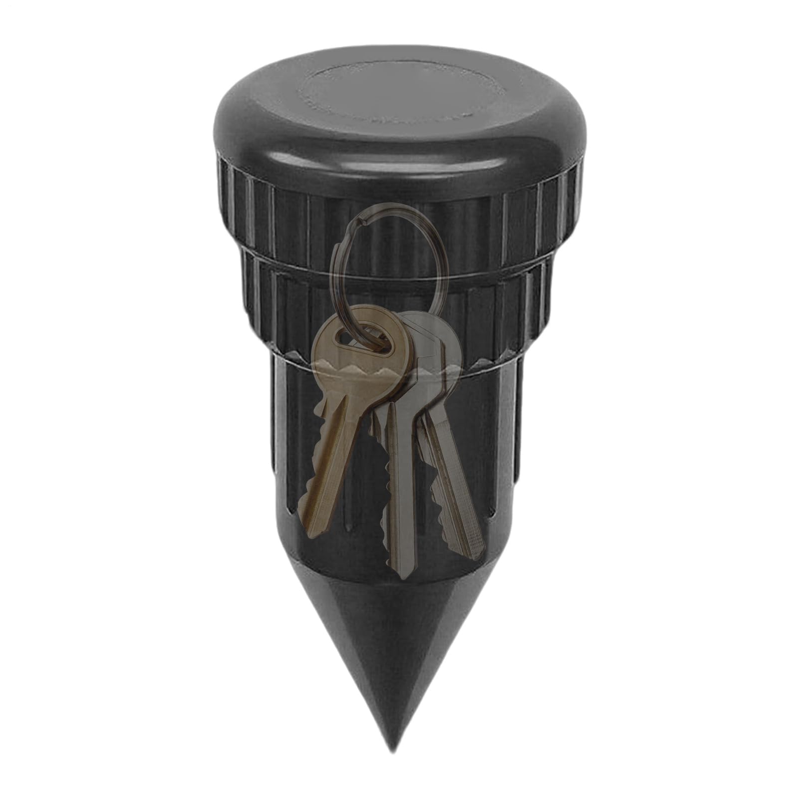 Lanqeaor Black Sprinkler Head Key Hider For Outside, Weather Resistant Petg Spare Key Holder For Garden, Lawn And Yard, Discreet Outdoor Hidden Key Storage,