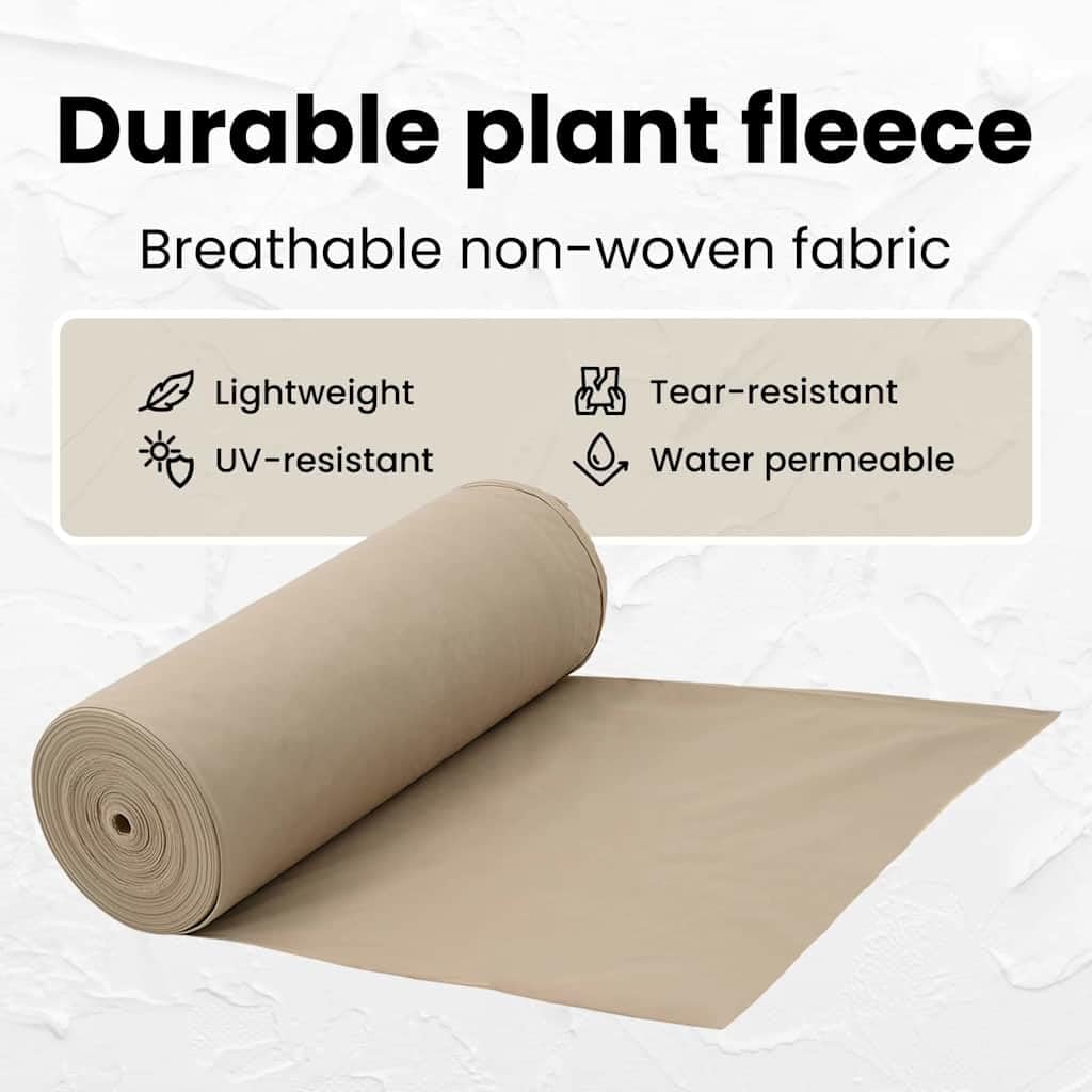 vidaXL Winterschutz fur Pflanzen Beige 50 x 3,2 m Vliesstoff