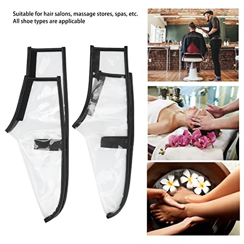 Folding Barber Shoes Cover,ANGGREK Barber Shoes Cover Salon Hairdressing Shoes Cover Transparent Shoes Cover for Massage Stores Spas(M)