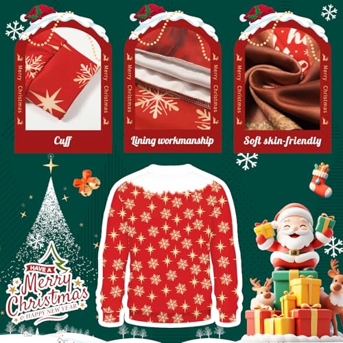 Ugly Christmas Sweatshirt Men Women, Funny Abs Pullover - Image 4