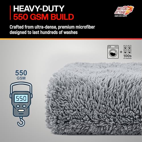 Image of Microfiber Car Cleaning Cloth 550 GSM | Thick Dual-Sided Towel for Car & Bike | 40x40 cm | Multipurpose Ultra-Soft Edgeless, Lint-Free, Scratch-Free, Fast-Drying, Reusable | Pack of 3