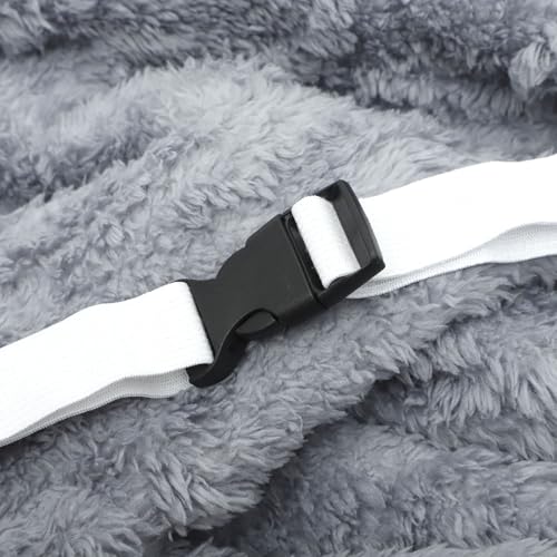 Funda de sofá gris claro de punto trenzado Abaodam elegante 6