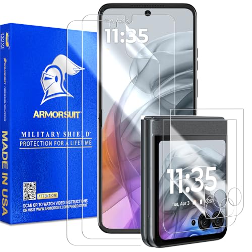 ArmorSuit 2+2 Pack Screen Protector for Motorola Razr (2024) Case Friendly MilitaryShield HD Clear Film - Made in USA