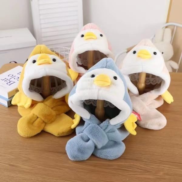 Gorro cálido para niños gorro de dos piezas para niños bufanda invierno 4