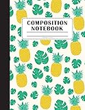 Composition Notebook College Ruled: Tropical Style With Pineapple - Homeschool Notebook and Journal