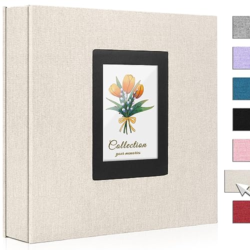 Photo Album 4x6 600 Photos Linen Large Capacity Fabric Cover