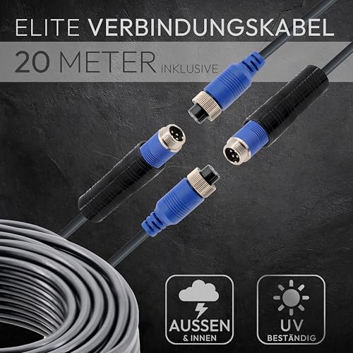 VSG24 Rückfahrkamera 7' Transporter-Set Transit inkl. Kamera, Monitor, Kabel - Wasserdicht...