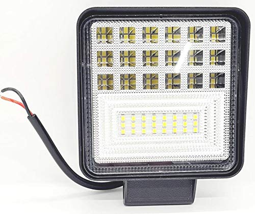 CYT 42 LED Fog Light Square Flood Driving Lamp for Car, Off Road Truck, Jeep, SUV, ATV and UTV (84 W, 12V-32V DC, White) (pis of 1)