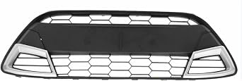 Car Front Bumper Grill Lower Grille Compatible with Ford Fiesta MK7 2008 2009 2010 2011 2012 2013 Centre Grille Mesh Panel GrillChrome