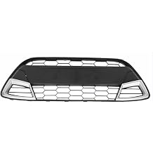 Car Front Bumper Grill Lower Grille Compatible with Ford Fiesta MK7 2008 2009 2010 2011 2012 2013 Centre Grille Mesh Panel GrillChrome