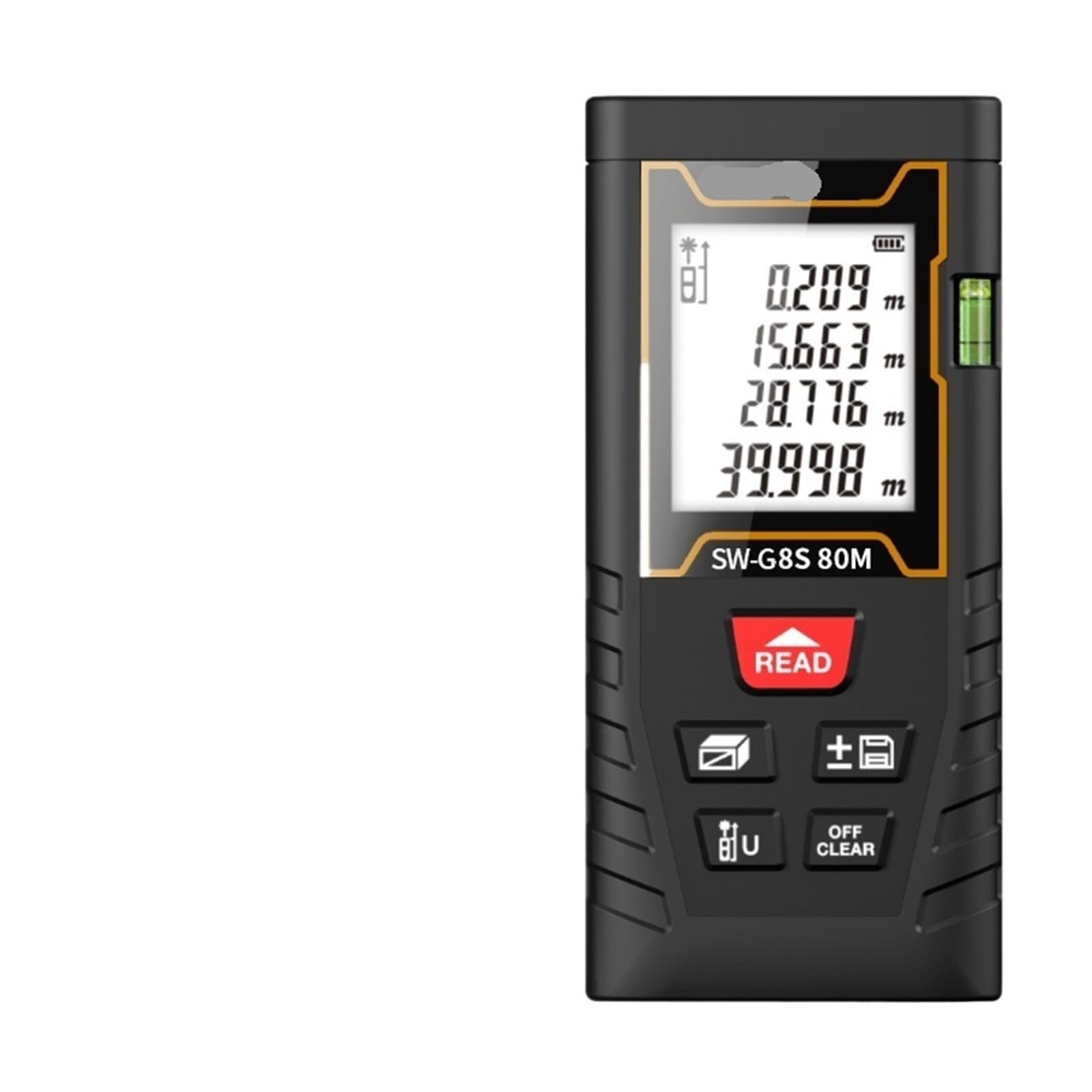 1 télémètre précis 40 m 80 m, Ruban à mesurer numérique, Roulette avec Distance/Surface/Volume/Auto-étalonnage