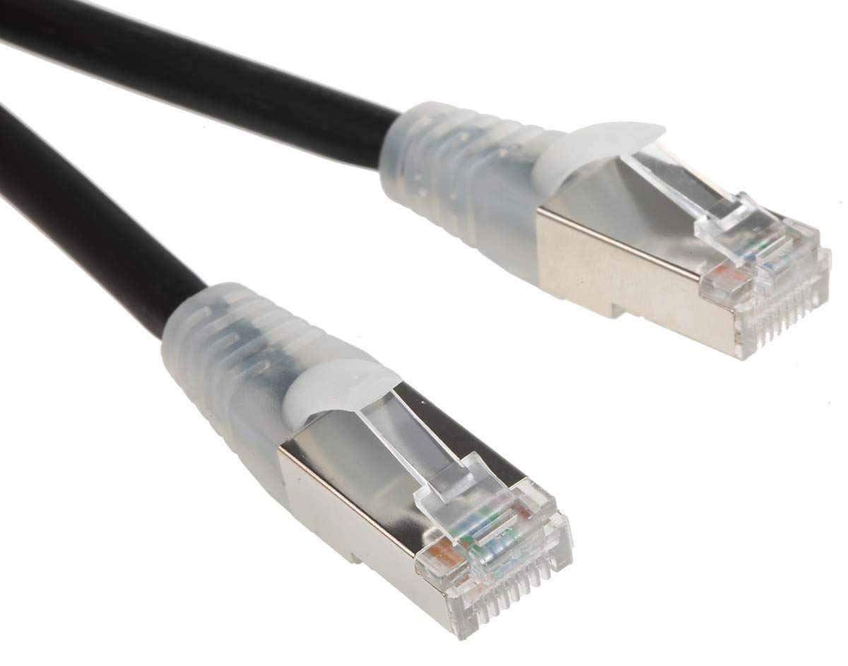 RS PRO Cavo Ethernet Cat.6, 10 m, cavo patch nero A RJ45 F/UTP, RJ45, LSZH