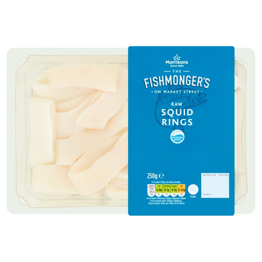 Morrisons The Fishmonger's On Market Street Raw Squid Rings, 250g