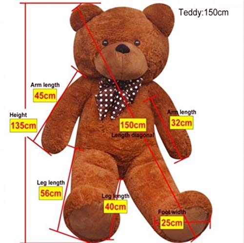 Izzy XXL Teddybär 150cm in Braun, Großer Teddy Riesenteddy Kuscheltier - Tüv Süd geprüft – Bild 4