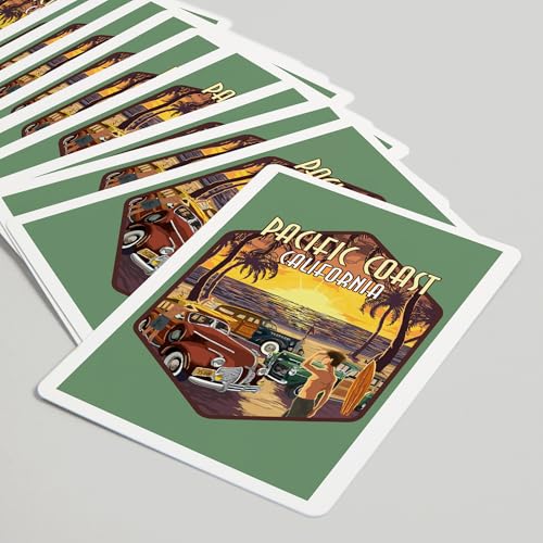 Lantern Press Pacific Coast, California, Naipes Poker 52 miniatura 5