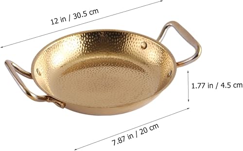 Miniatura 3 de Orejas dobles Sukiyaki Olla de hierro fundido Sartén de Paella Española Caldero de hierro fundido Pan para servir alimentos Cocina Olla de Fondue