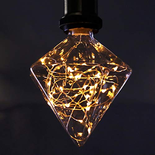 GBLY Ampoule LED E27 Décorative Creative Fairy Lights 2200K Lampe à Incandescence Blanc Chaud, Éclairage Décoratif en Forme de Diamant pour Noël Fête Mariage Bar Décorations de Fête, Non Dimmable Cover