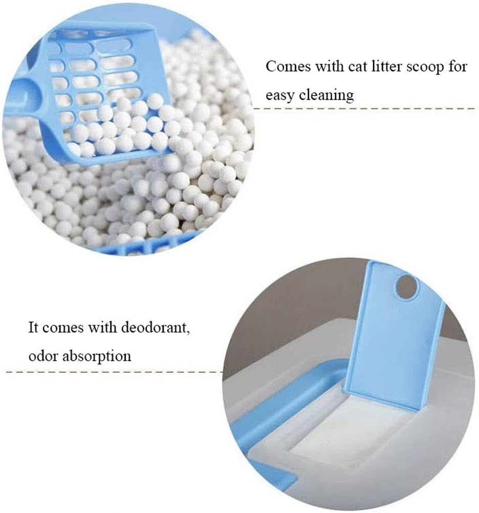 Closed Splash-Proof Single Layer Litter Box Cat Toilet Potty Pet Supplies Cat Litter Pan (Pink)