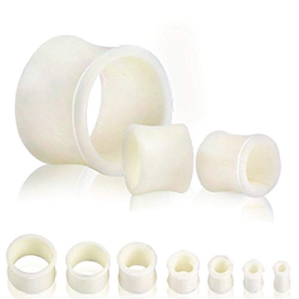 Covet Jewelry White Buffalo Bone Flesh Tunnel Plug