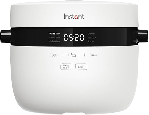 Arrocera instantánea y vaporera - Arrocera automática y versátil, vaporera y sartén/sartén para saltear - Olla extraíble apta para lavavajillas (12 tazas/2,8 l) - Hasta 20 porciones
