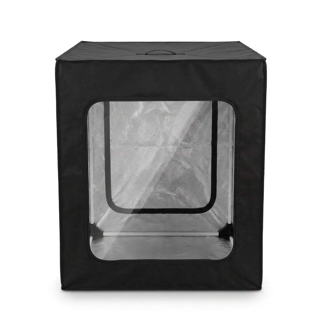 BCZAMD Upgrade Gehaeuse for Anycubic Kobra3 Max: 79 L x 68 W x 80 H cm Faltbare Staub Schutz Abdeckung mit Transparentem Fenster und Griff for Kobra3 Max 3D Drucker Zubehoer