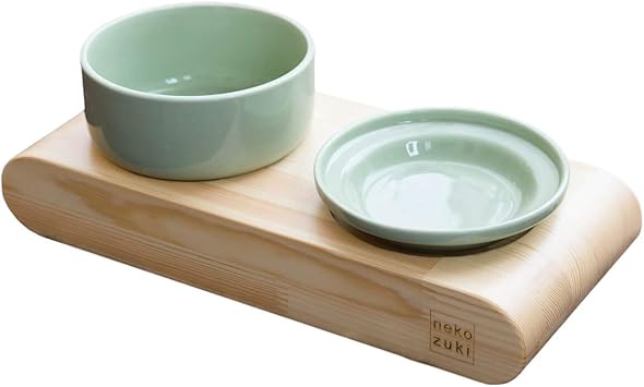 Amazon Nekozuki Daiセット ヘルスウォーターボウルm 食器m Mamma台ラウンドのセット Nekozuki 猫 通販