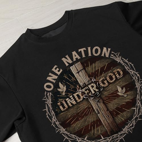 One Nation Under God T Shirt, Cross Shirt, Christian Shirts for Men, Religious Tee, Jesus Shirts for Men4