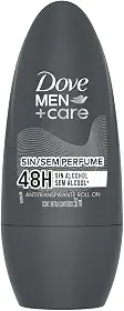 Dove Men+Care Desodorante Antitranspirante Roll-On 50 ML, Sem Perfume, Embalagem Pode Variar