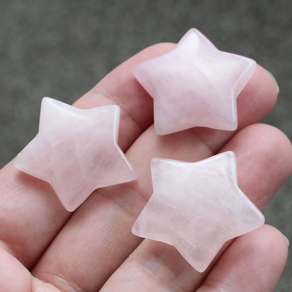 Amazon.co.jp: 念珠ドットコム ローズクォーツ 星 約8グラム 1個  