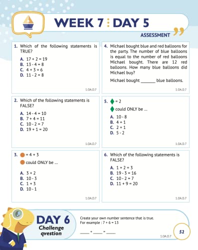 1st Grade Common Core Math: Daily Practice Workbook | 1000+ Practice Questions and Video Explanations | Argo Brothers (Next Generation Learning Standards Aligned (NGSS)) - Image 8