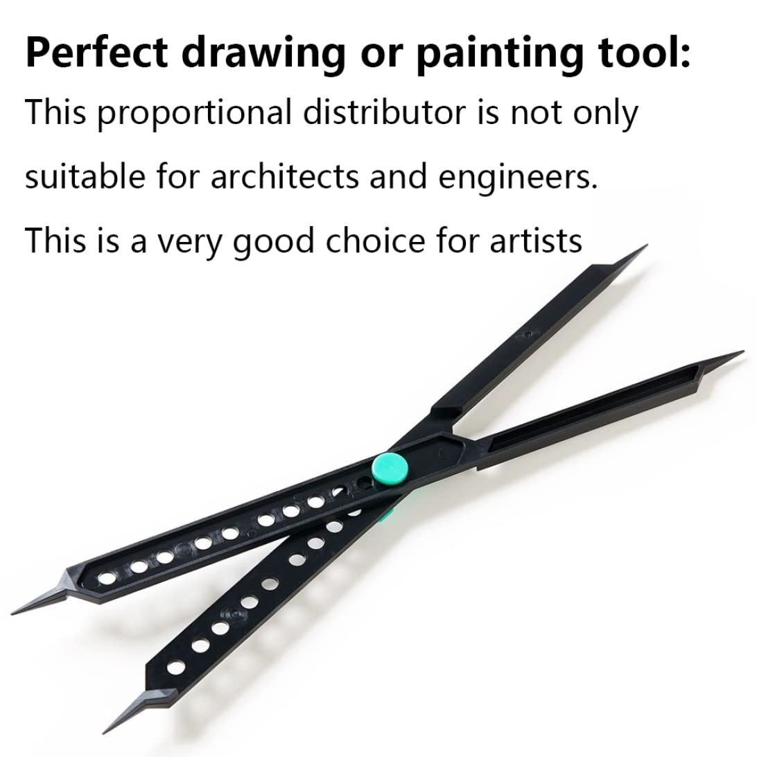Proportional Divider Artist Drawing Tool,10 Schaalverdeler, Pantograaf Tekening Tool - Art Supplies & Drafting Tools - Zwart