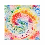 TAMAÑO: estas servilletas de arco iris miden 33 cm x 33 cm desplegadas. Cada paquete contiene 20 servilletas de papel (+ 1 extra) con un diseño de teñido anudado en espiral