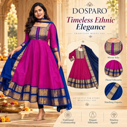 Image of Elegant Zari Jacquard Weaving Gown with Lace Border Dupatta - Traditional Indian Ethnic Wear for Weddings, Festivals, and Special Occasions