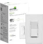 Leviton Decora Interrupteur de réduction de la sensibilité à la motion intelligente, Wi-Fi 2nd Gen, Fil neutre requis, filaire ou sans fil 3-Way, D2MSD-1RW, blanc