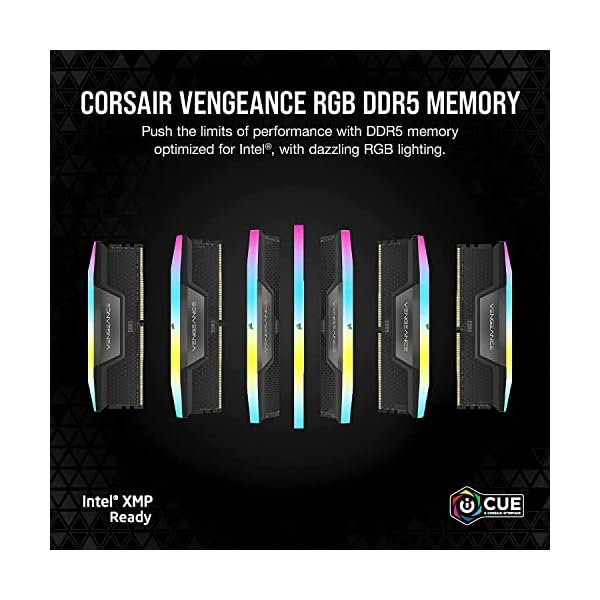 CORSAIR VENGEANCE RGB DDR5 RAM 32GB (2x16GB) 6000MHz CL36-44-44-96 1.35V Intel XMP 3.0 Computer Memory – Black (CMH32GX5M2E6000C36) - Image 3
