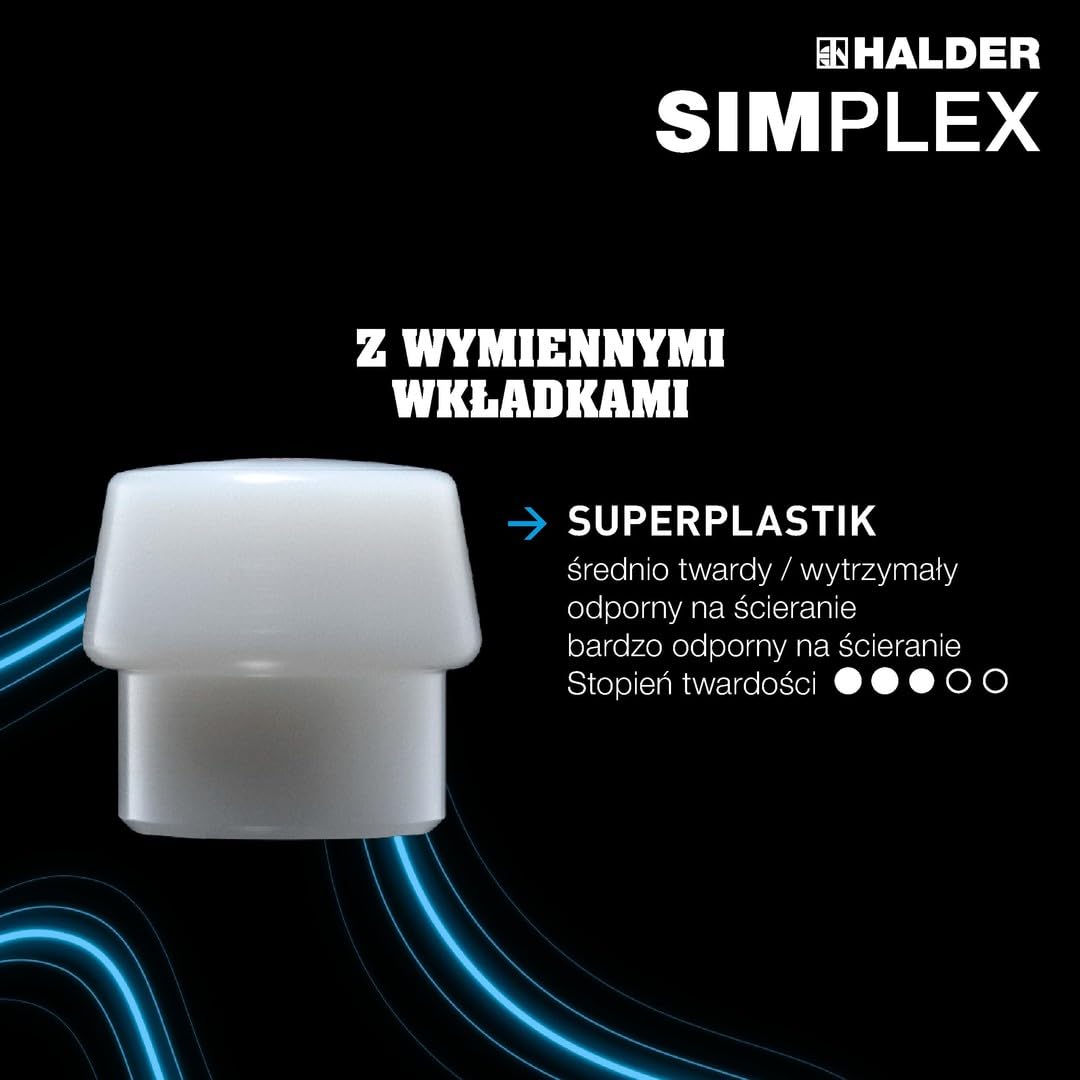 Simplex siekiera rozłupująca, z klinami, obudową z żeliwa ciągliwego i trzonkiem hickorowym, śr. = 50 mm, 3007.751