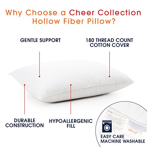 Cheer Collection Standard Size Sham Inserts Comfortable Hollow Fiber