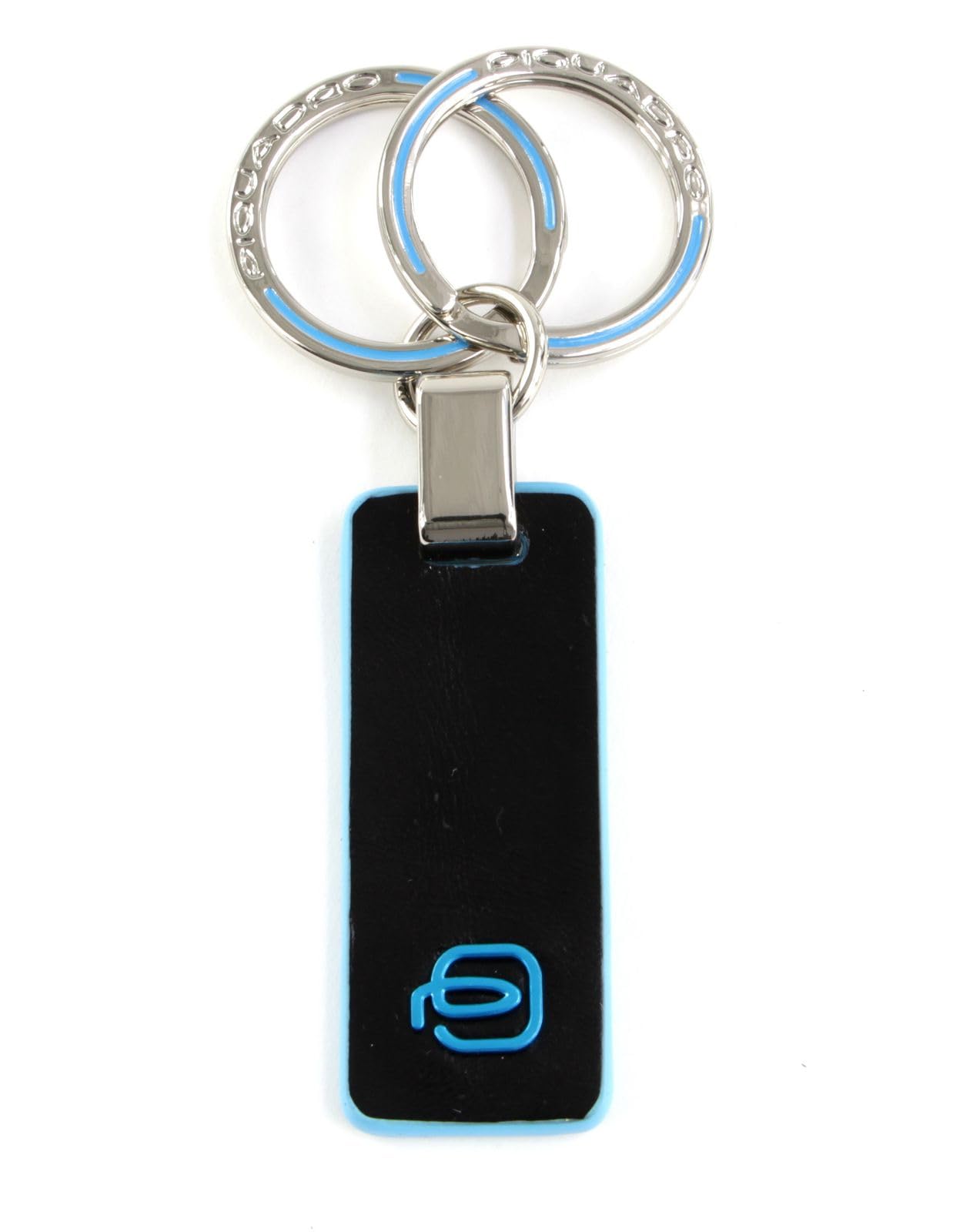 PiquadroLeather Keyring with Ring and Carabiner