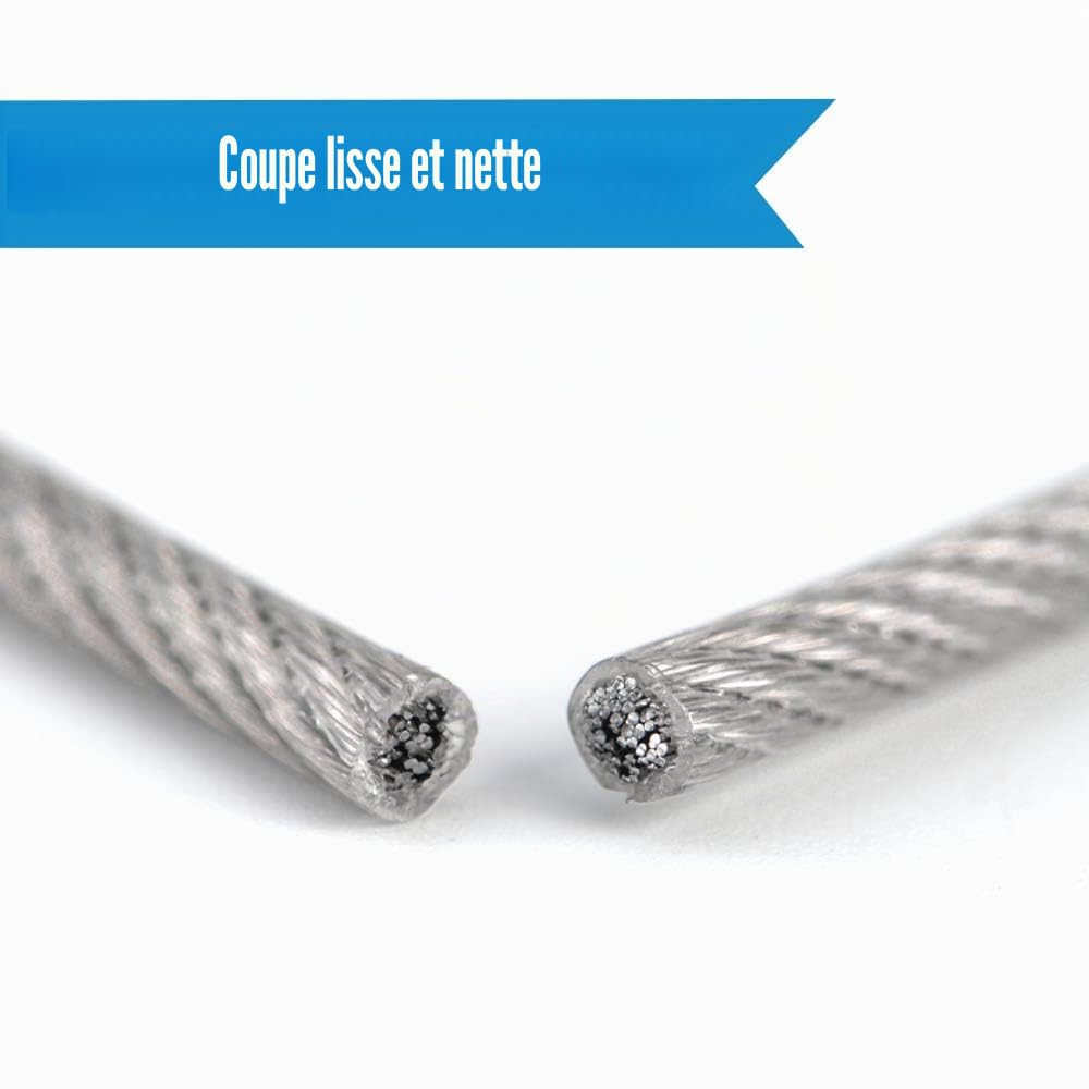 iCrimp CWR-60 Coupe-câble pour Câble en Acier Inoxydable, Câble D'aviation, Câble en Cuivre, Fil de Piano Jusqu'à un Diamètre de 6 mm