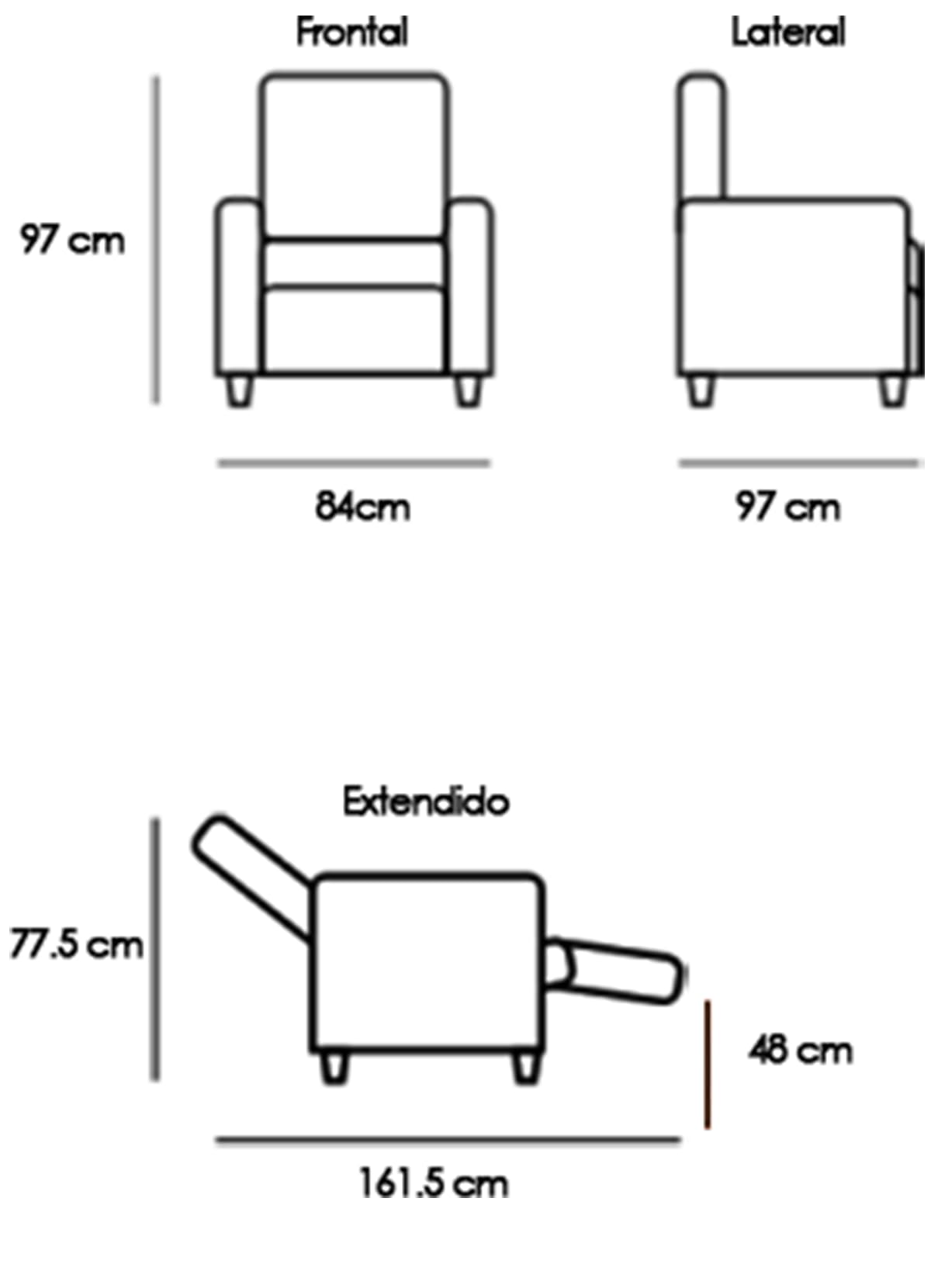 ASTAN HOGAR Sillón Relax con Reclinación Manual, Masaje Y Termoterapia, Modelo Roma AH-AR30210AR
