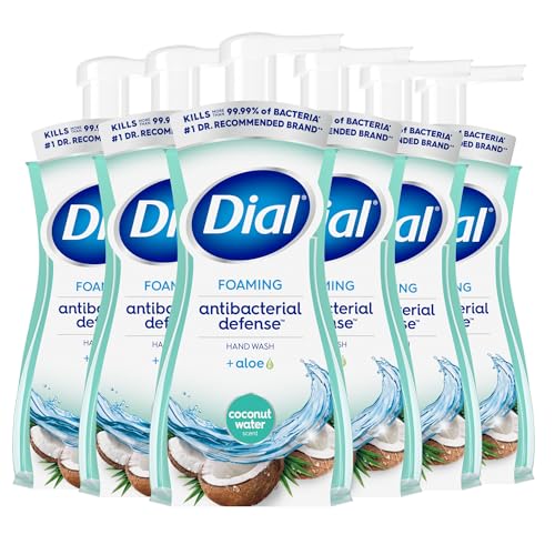 Dial Antibacterial Foaming Hand Wash, Coconut Water, 7.5 fl oz, 6-Pack - image 1