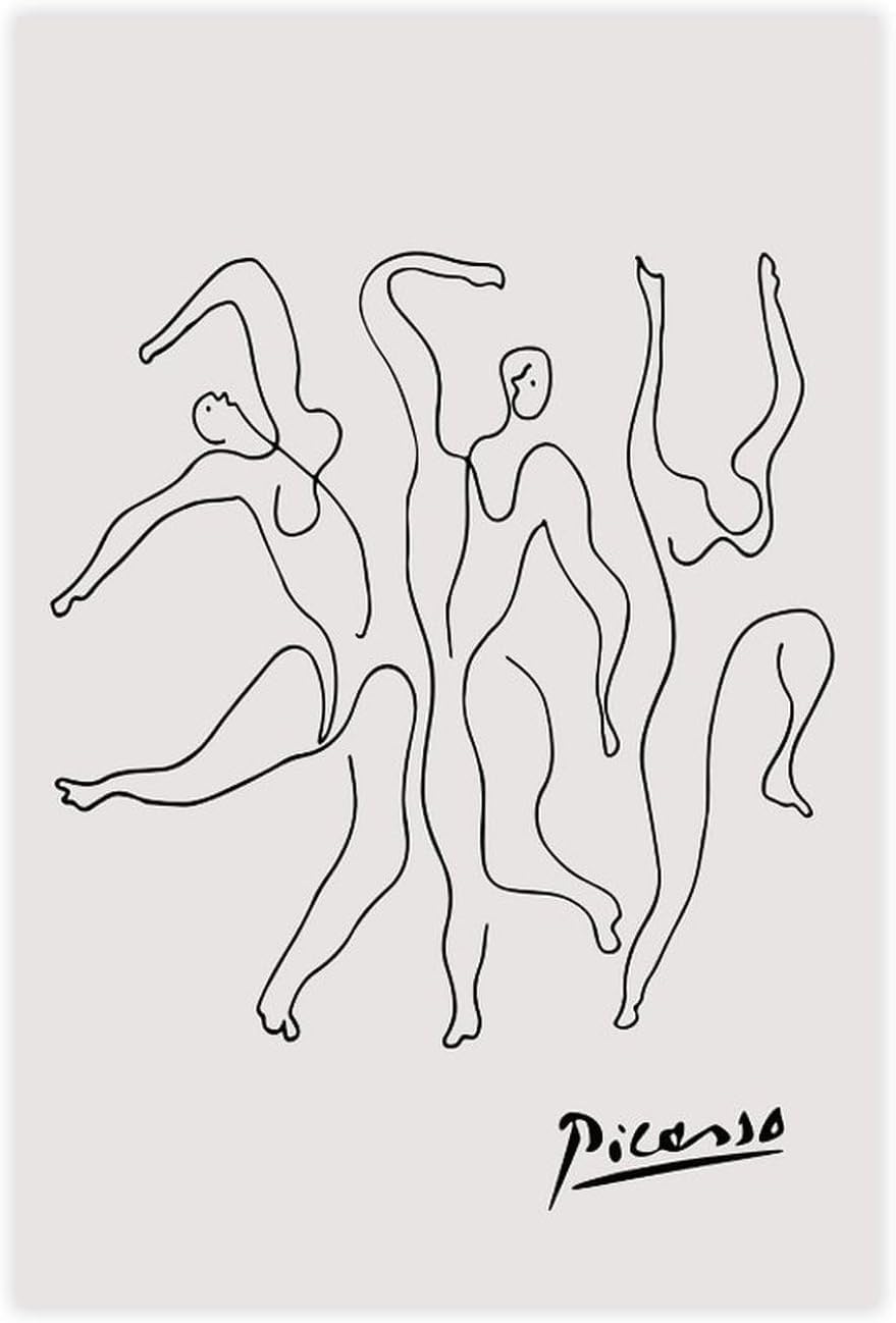 The Three Dancers by Pablo Picasso Canvas Poster 40x65cm Frameless