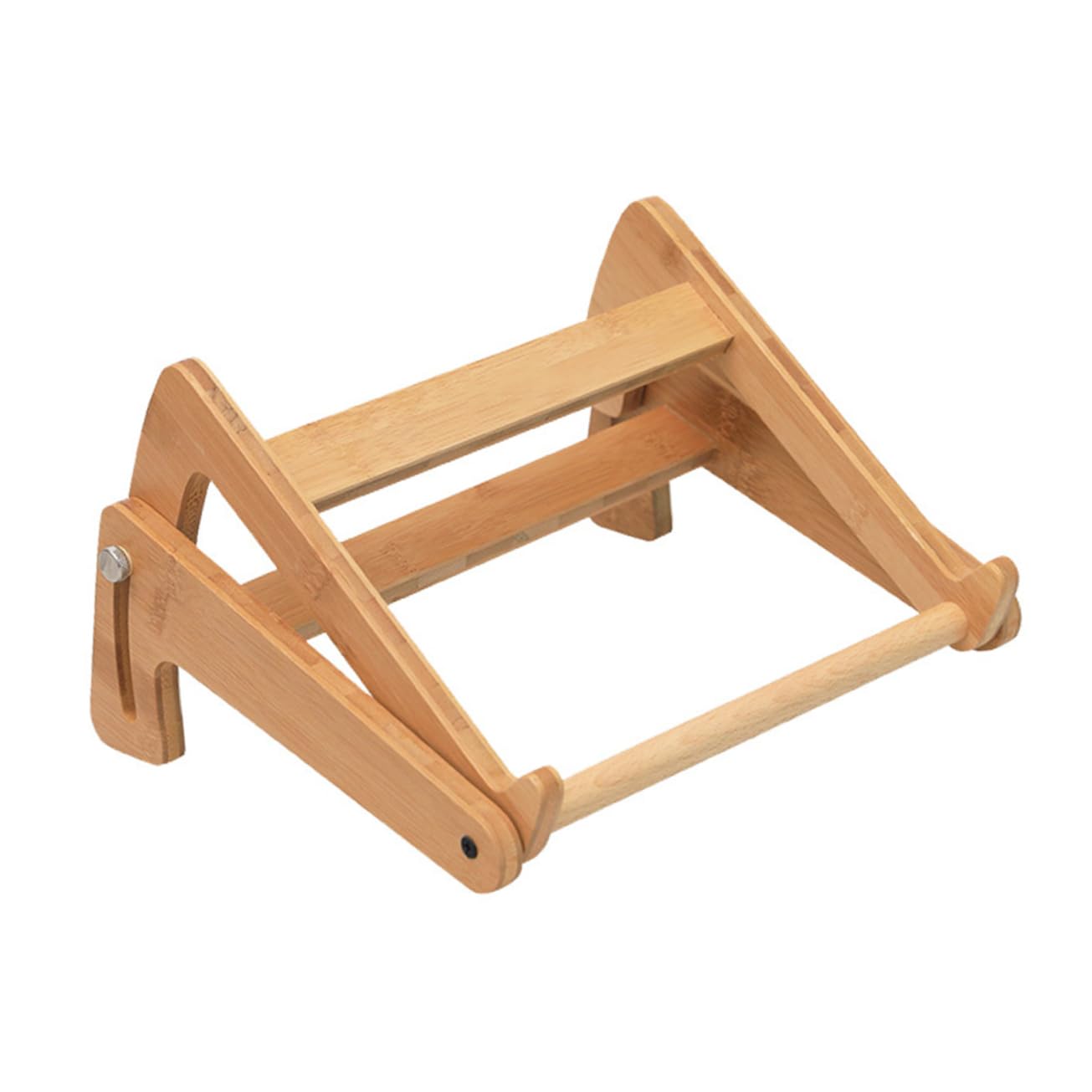 HOMSFOU Supporto Ergonomico per Laptop in Legno, Scrivania Portatile per Laptop Altezza Regolabile, Design Cavo e Angoli Arrotondati, per Casa e Regalo