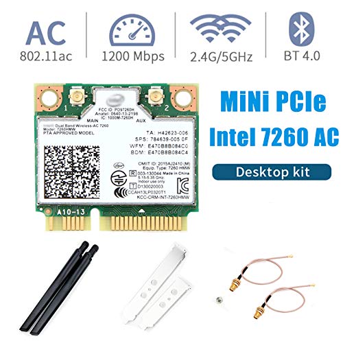 Amazon | 1200Mbps Intel 7260 Mini PCIE Wifiネットワークカード